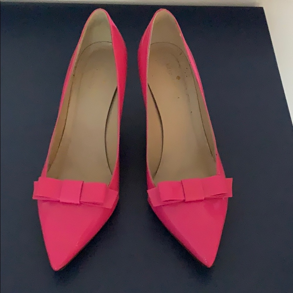 kate spade Hot Pink Pointed Toe Bow Heels size 10